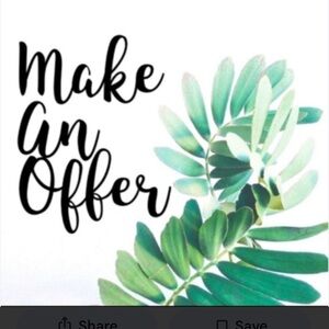 Green Botanical Graphic 'Make An Offer' Print
